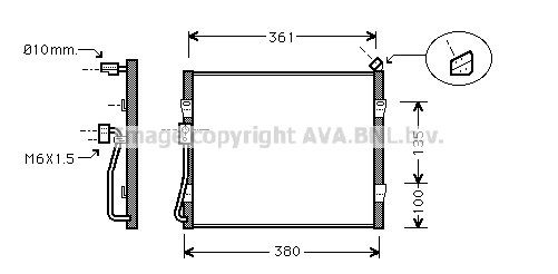 PRASCO Air conditioning condenser Article number: AU5135 cheaply