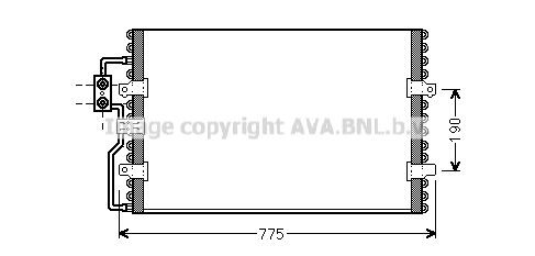 PRASCO Air conditioning condenser Article number: CN5093 cheaply