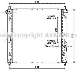 PRASCO Engine radiator Article number: DW2125 cheaply