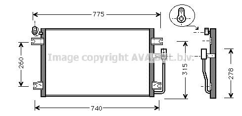 PRASCO Air conditioning condenser Article number: DW5030 cheaply