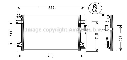 PRASCO Air conditioning condenser Article number: DW5031 cheaply
