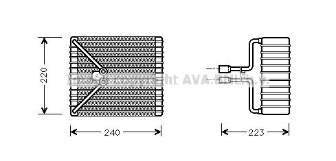 PRASCO Air conditioning evaporator Article number: FDV273 cheaply