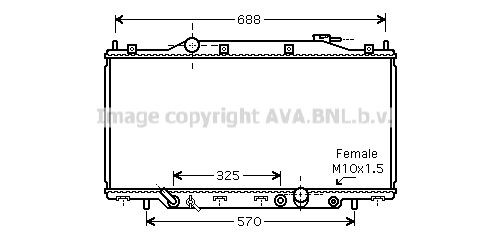 PRASCO Engine radiator Article number: HD2182 cheaply