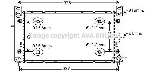 PRASCO Engine radiator Article number: HR2001 cheaply
