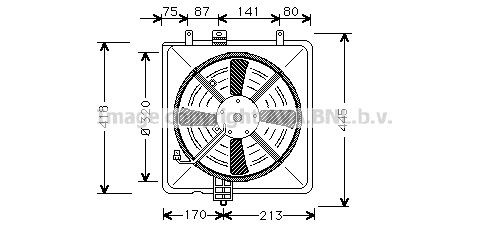 PRASCO Fan, radiator Article number: MT7502 cheaply