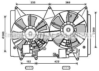 PRASCO Fan, radiator Article number: MZ7548 cheaply