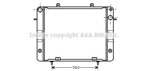 PRASCO Engine radiator Article number: OL2056 cheaply