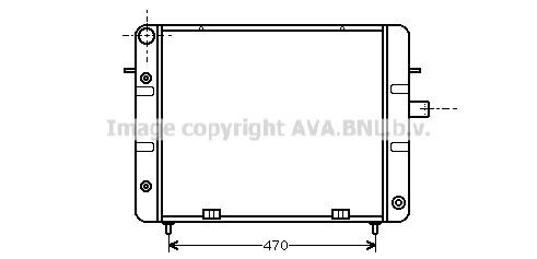 PRASCO Engine radiator Article number: OL2080 cheaply