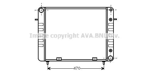 PRASCO Engine radiator Article number: OL2102 cheaply