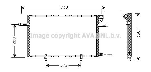 PRASCO Air conditioning condenser Article number: OL5297 cheaply