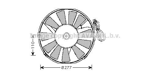 PRASCO Fan, radiator Article number: OL7523 cheaply