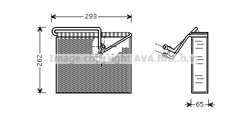 PRASCO Air conditioning evaporator Article number: OLV372 cheaply