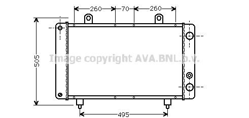 PRASCO Engine radiator Article number: PE2032 cheaply