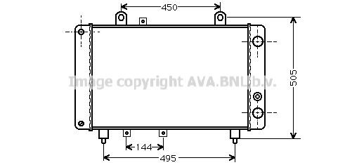 PRASCO Engine radiator Article number: PE2081 cheaply