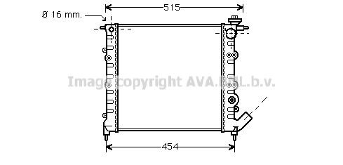 PRASCO Engine radiator Article number: RT2041 cheaply