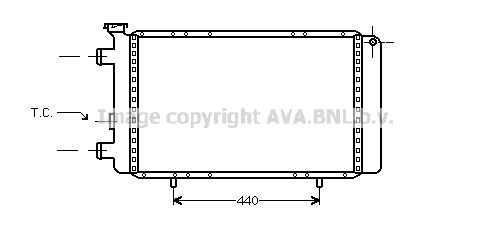 PRASCO Engine radiator Article number: RT2066 cheaply