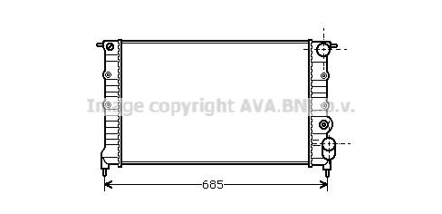 PRASCO Engine radiator Article number: RT2115 cheaply