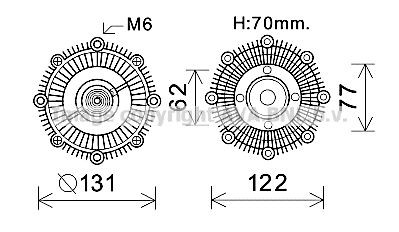 PRASCO Fan clutch Article number: TOC587 cheaply