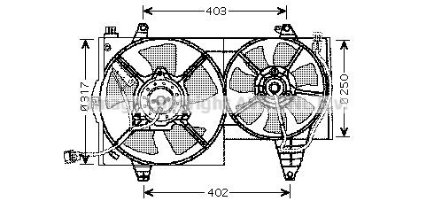 PRASCO Fan, radiator Article number: VO7505 cheaply