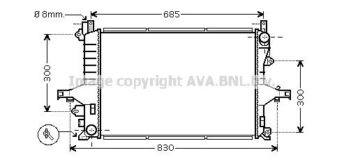 PRASCO Engine radiator Article number: VOA2116 cheaply