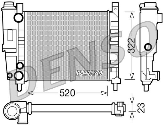 DENSO Engine radiator Article number: DRM09144 cheaply