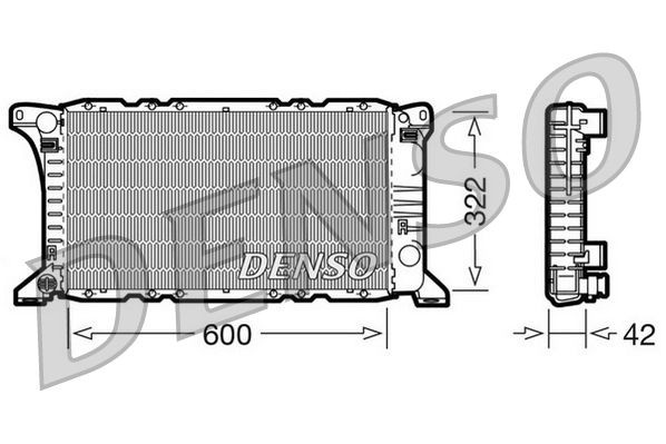 DENSO Engine radiator Article number: DRM10091 cheaply