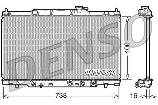 DENSO Engine radiator Article number: DRM40012 cheaply