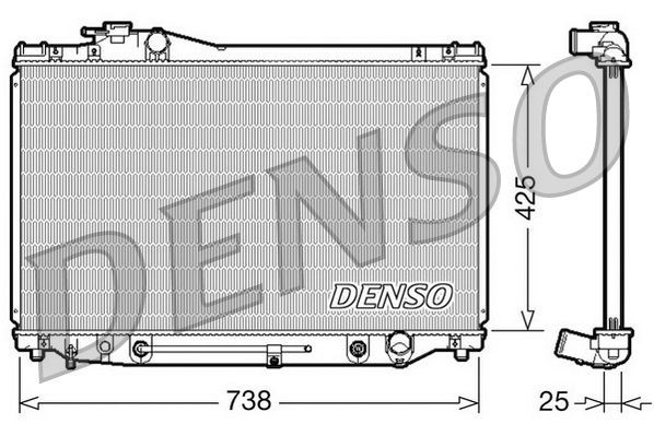 DENSO Engine radiator Article number: DRM51007 cheaply