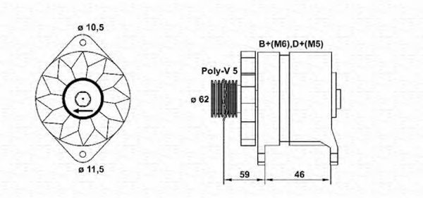 MAGNETI MARELLI Alternator Article number: 063321493010 cheaply