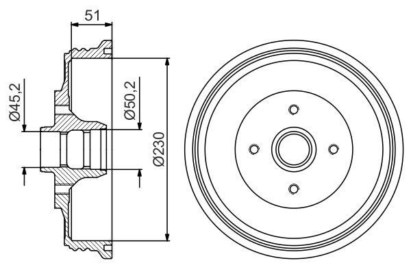 BOSCH Brake drum Article number: 0 986 477 179 cheaply