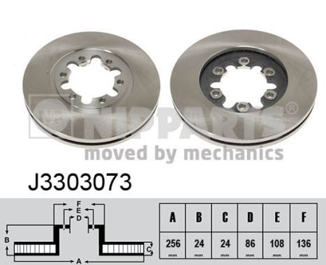 NIPPARTS Brake disc Article number: J3303073 cheaply