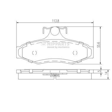 NIPPARTS Brake pad set Article number: J3610901 cheaply