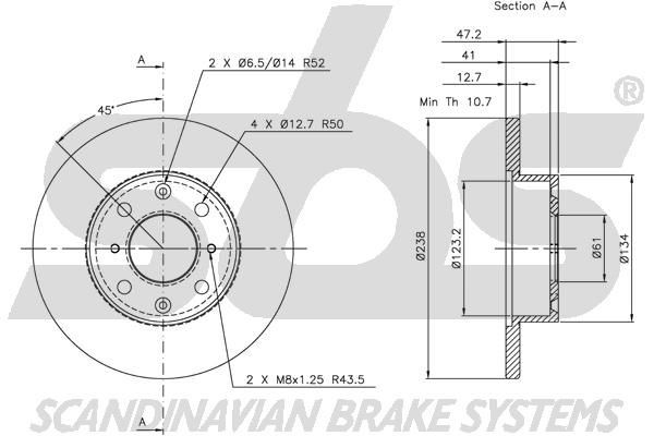 sbs Brake hose Article number: 1330859910 cheaply