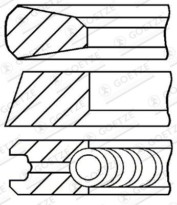 GOETZE ENGINE Piston Ring Kit Article number: 08-337000-00 cheaply