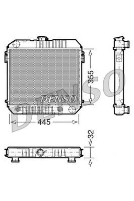 DENSO Engine radiator Article number: DRM20002 cheaply