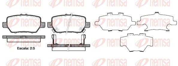 REMSA Brake pad set Article number: 1168.02 cheaply