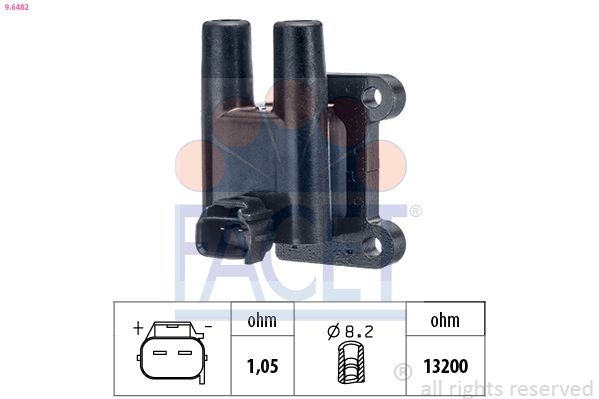 FACET Ignition coil Article number: 9.6482 cheaply