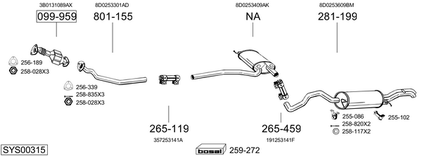 BOSAL Kesksummuti Artikli number: 283-981 soodsalt