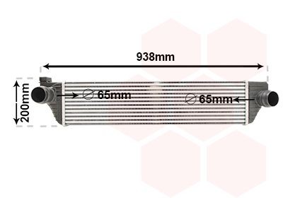 VAN WEZEL Intercooler Article number: 43004498 cheaply