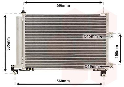 VAN WEZEL Air conditioning condenser Article number: 18005486 cheaply
