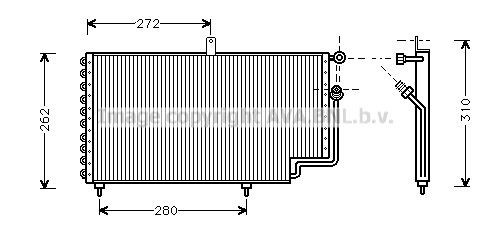 PRASCO Air conditioning condenser Article number: PE5169 cheaply