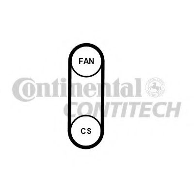 CONTITECH V-Ribbed Belt Set Article number: 4PK711 ELAST T1 cheaply