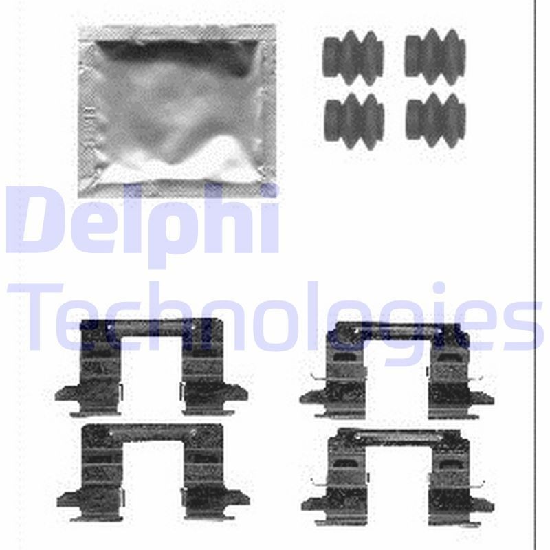 DELPHI LX0556 Monteringssæt til bremseklodser KOLEOS 2.5 Sce 170 HK Benzin