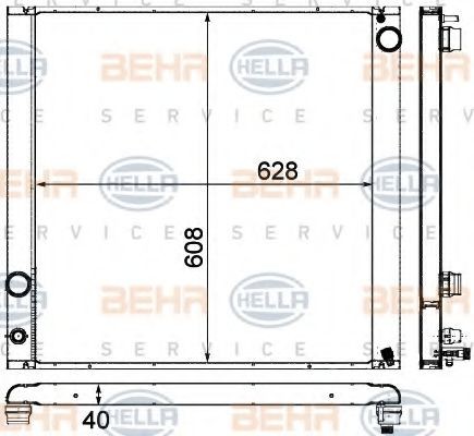 HELLA Engine radiator Article number: 8MK 376 727-521 cheaply
