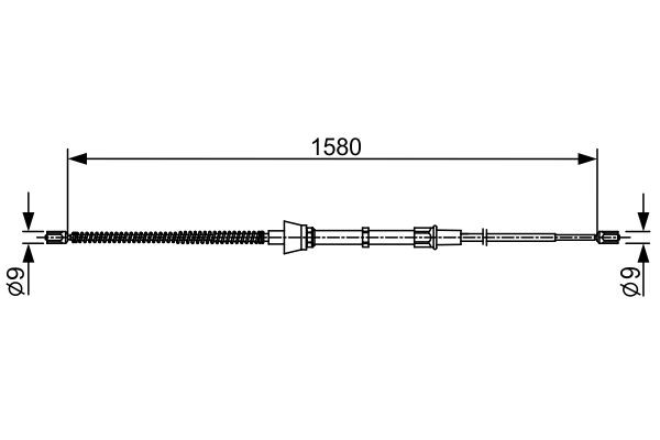 BOSCH Håndbremsekabel Varenummer: 1 987 482 446 billige