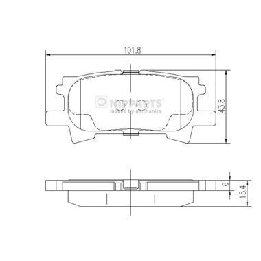 NIPPARTS Brake pad set Article number: J3612031 cheaply