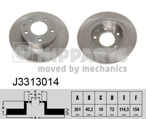 NIPPARTS Brake disc Article number: J3313014 cheaply