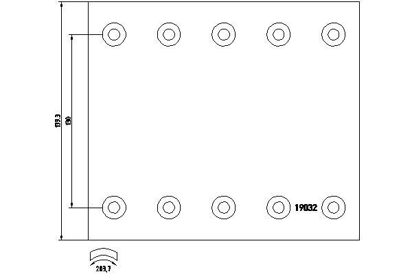 TEXTAR Brake Lining Kit, drum brake Article number: 1903231 cheaply