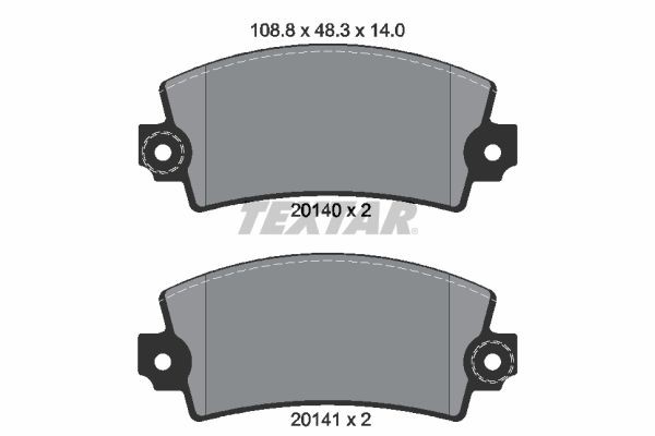 TEXTAR Brake pad set Article number: 2014003 cheaply