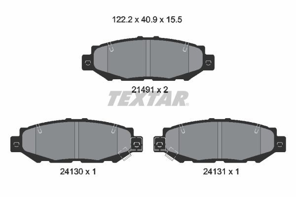 TEXTAR Brake pad set Article number: 2149101 cheaply